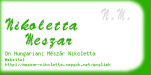 nikoletta meszar business card